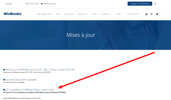 Mise à jour de Winbooks ACCOUNTING